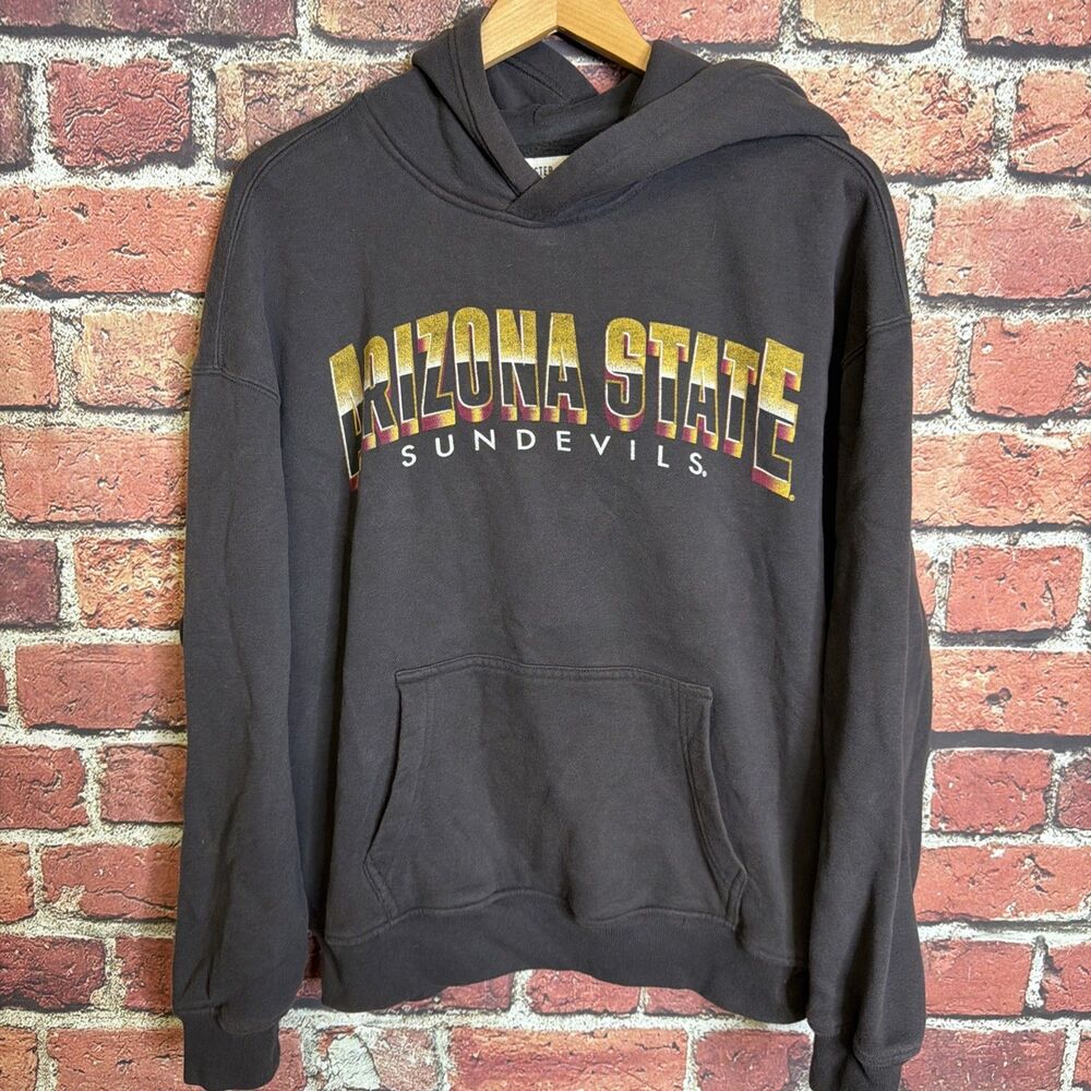 Hollister Blue 84 Arizona State University Hoodie Boxy Fit Medium Gray